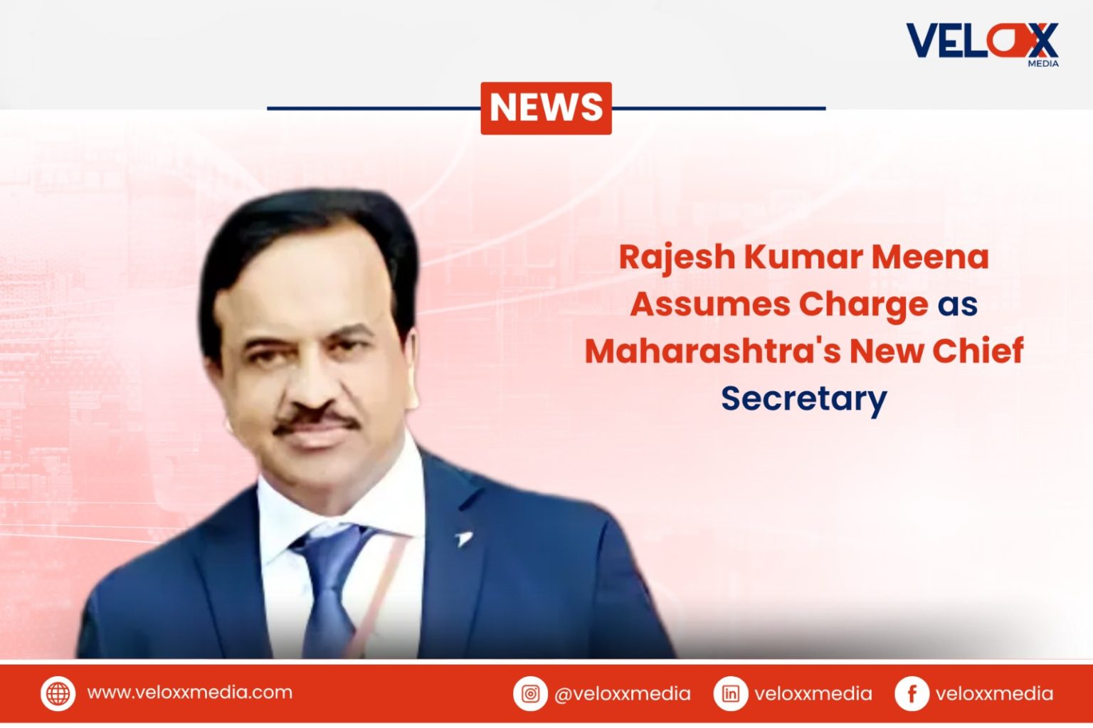 Rajesh Kumar Meena Assumes Charge as Maharashtra's New Chief Secretary ...