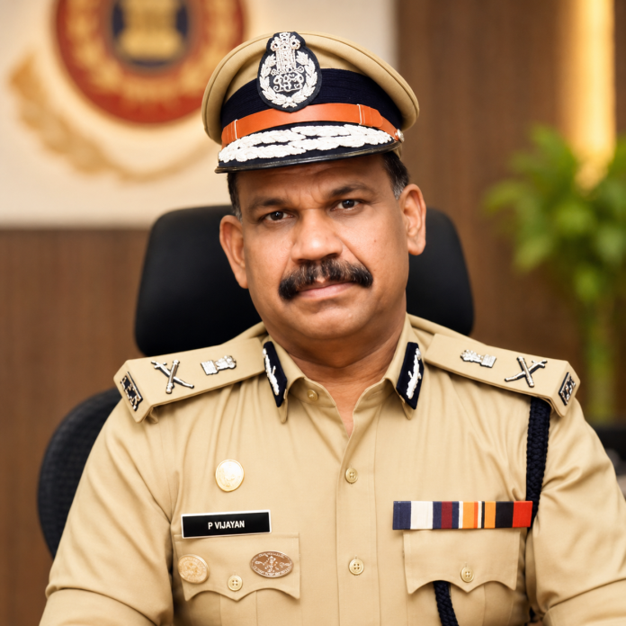 P Vijayan IPS assumes charge as ADGP Law and Order and head of Kerala Cyber Division.